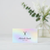 Carte De Visite cheveux couleurs pastel (Debout devant)