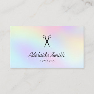 Carte De Visite cheveux couleurs pastel