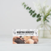 Carte De Visite Cheveux coupants en barbier | Ciseaux de salon (Debout devant)