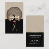 Carte De Visite Cheveux d'Afro de coiffeur et salon de beauté (Devant / Derrière)