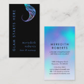 Carte De Visite Cheveux de glam et boule de cheveux de maquillage (Devant / Derrière)