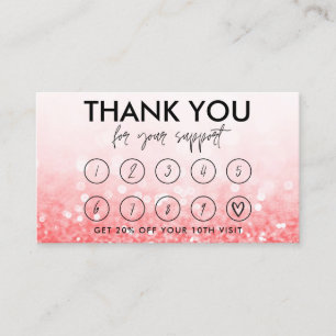 Carte De Visite Cheveux de maquillage rose chaud grâce à la cart