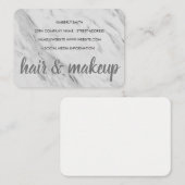 Carte De Visite Cheveux de marbre et maquillage (Devant / Derrière)