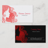 Carte De Visite Cheveux des Coeurs (Devant / Derrière)