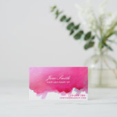 Carte De Visite Cheveux élégants et faire rose mariage (Debout devant)