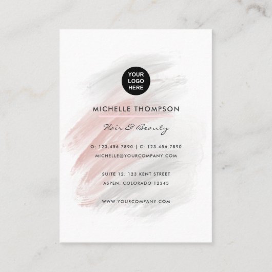 Carte de visite cheveux et beauté (Dos)