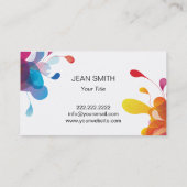 Carte De Visite Cheveux et écoulement moderne de couleur de salon (Dos)