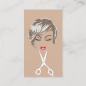 Carte De Visite Cheveux et maquillage Artiste moderne coupe-cheveu (Devant)