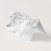 Carte De Visite Cheveux et maquillage noirs et Marbres blancs (Dos)