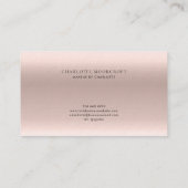 Carte De Visite Cheveux et maquillage Rose modernes (Dos)