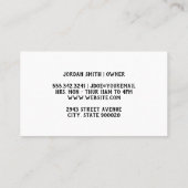 Carte De Visite Cheveux et outils de maquillage | Aquarelle (Dos)