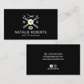 Carte De Visite Cheveux floraux Bobby Pins Logo Salon de beauté No (Devant / Derrière)