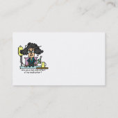 Carte De Visite Cheveux foncés d'effet secondaire de médicament (Dos)