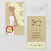 CARTE DE VISITE CHEVEUX INTERCHANGEABLES DE JEUNE MARIÉE DE TBA (Devant / Derrière)