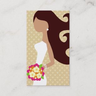 Carte De Visite CHEVEUX INTERCHANGEABLES de la JEUNE MARIÉE
