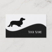 Carte De Visite Cheveux longs Dachshund - Silhouette 1 (Devant)