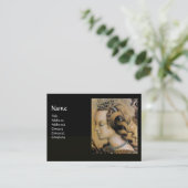 Carte De Visite CHEVEUX NATUREL BEAUTÉ BIJOUX MONOGRAM perle noire (Debout devant)