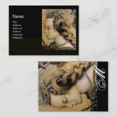 Carte De Visite CHEVEUX NATUREL BEAUTÉ BIJOUX MONOGRAS or noir (Devant / Derrière)