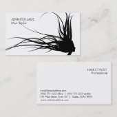 Carte De Visite Cheveux (noir) (Devant / Derrière)