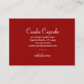 Carte De Visite Cheveux noirs droits rouges de Cutie de petit (Dos)