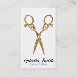 Carte De Visite Cheveux Ornat / Or