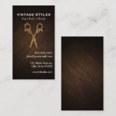 Carte De Visite Cheveux | Ornat / Or | Bois (Devant / Derrière)