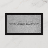 Carte De Visite Cheveux | PARTIES SCINTILLANT | Bordure noire (Dos)