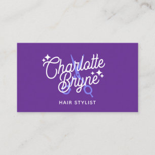Carte De Visite Cheveux pourpres Coiffeuses