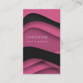 Carte De Visite Cheveux rose moderne et beauté Code Qr (Devant)