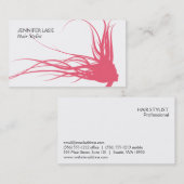 Carte De Visite Cheveux (rose pâle) (Devant / Derrière)