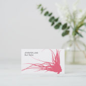 Carte De Visite Cheveux (rose pâle) (Debout devant)
