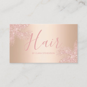 Carte De Visite Cheveux roses de paume de parties scintillantes