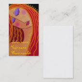 Carte De Visite Cheveux rouge brillant (Devant / Derrière)