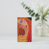 Carte De Visite Cheveux rouge brillant (Debout devant)