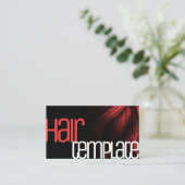 Carte De Visite Cheveux rouges Neon moderne Couleurs vives Coiffeu (Debout devant)