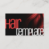 Carte De Visite Cheveux rouges Neon moderne Couleurs vives Coiffeu (Devant)