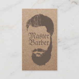 Carte De Visite Cheveux rustiques de Papier d'emballage de