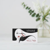 Carte De Visite Cheveux, salon de beauté, cosmétologue, Spa (Debout devant)