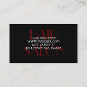 Carte De Visite Cheveux, salon de beauté, cosmétologue, Spa (Dos)