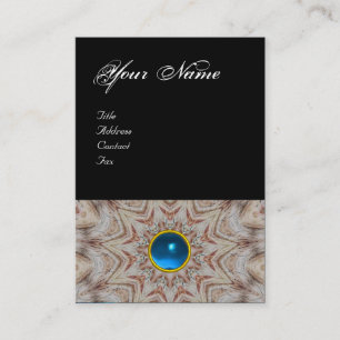 Carte De Visite CHEVEUX STYLISTE monogramme, saphir bleu noir