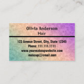 Carte De Visite Cheveux, styliste, personnalisée (Dos)