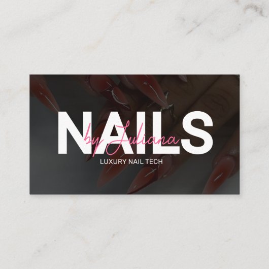 Carte De Visite Cheveux tendance, Lash, Nail Tech QR Code (Devant)