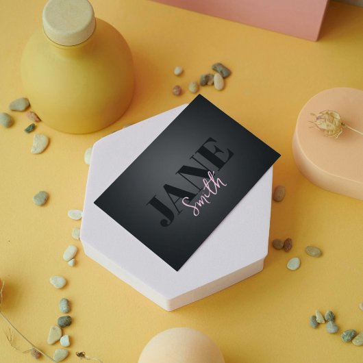 Carte De Visite Cheveux tressé rose chaud