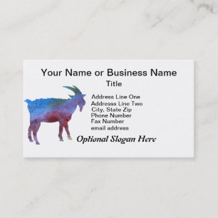 Carte De Visite Chèvre d'arc-en-ciel avec le texte personnalisable