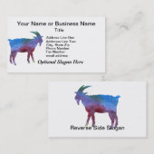 Carte De Visite Chèvre d'arc-en-ciel avec le texte personnalisable (Devant / Derrière)