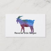 Carte De Visite Chèvre d'arc-en-ciel avec le texte personnalisable (Dos)