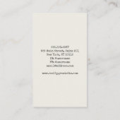 Carte De Visite Chèvre de Markhor (Dos)