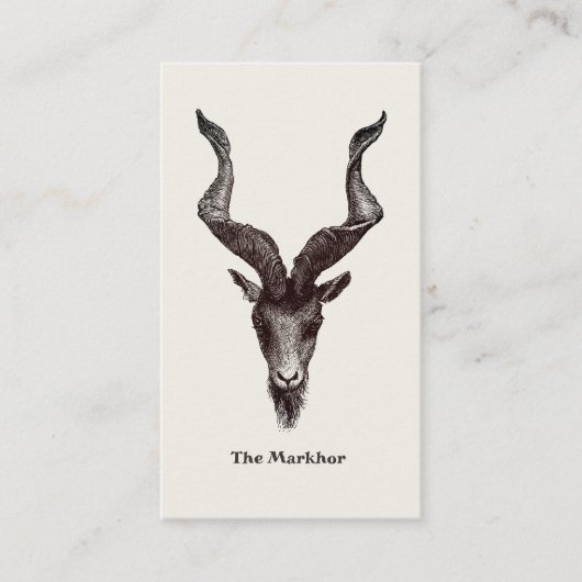 Carte De Visite Chèvre de Markhor (Devant)