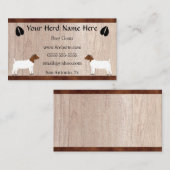 Carte De Visite Chèvre des Boers (Devant / Derrière)