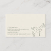 Carte De Visite Chèvre fermière de l'animal de taille verte (Dos)